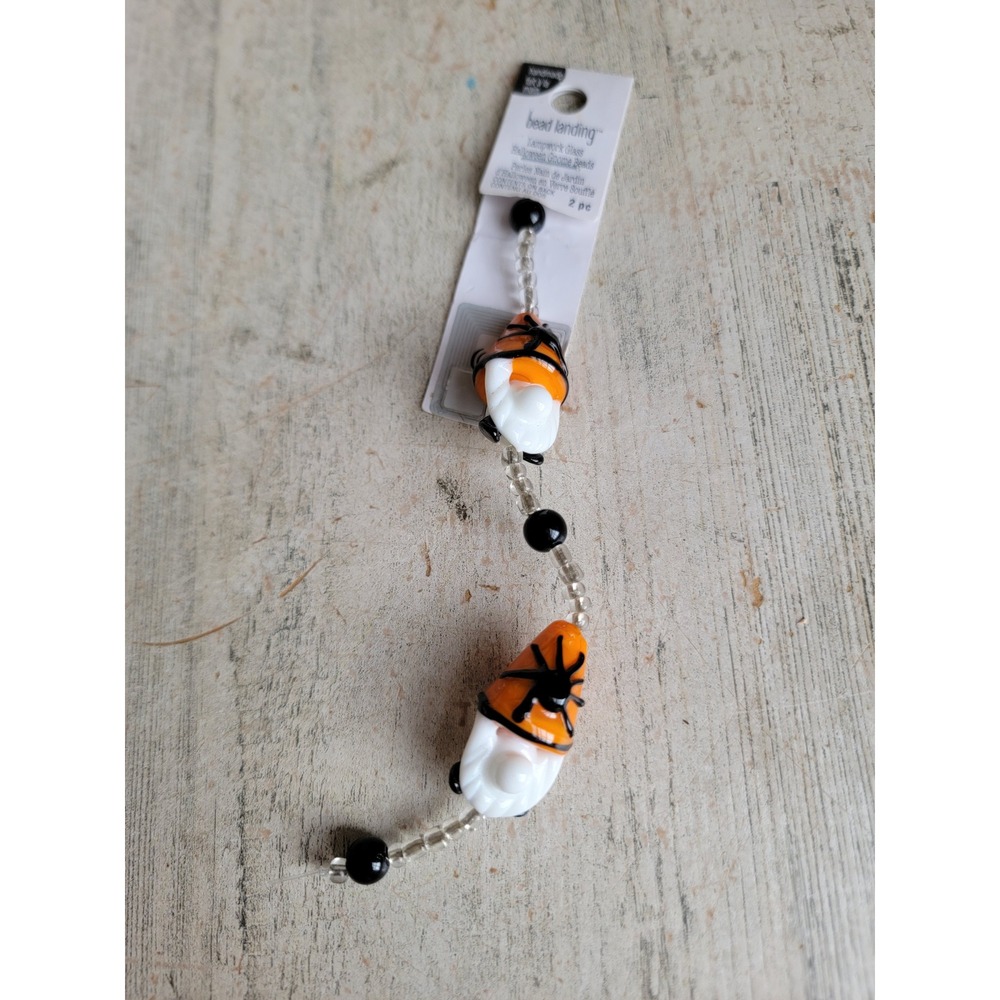 Halloween gnome glass beaded jewelry accessory lampwork spider
